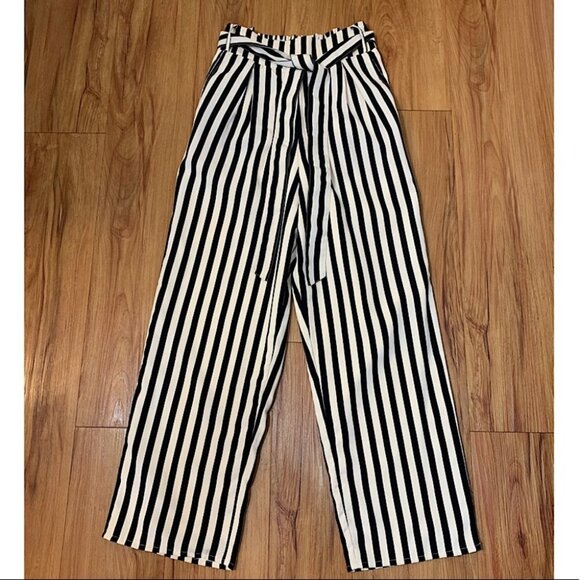 REVOLVE AMUSE SOCIETY Black Stripe Crop Trousers - Picture 5 of 16